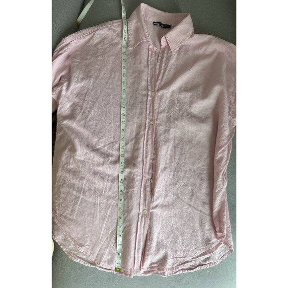 Pietro Brunelli Linen blend Italy maternity button down pink Shirt Size XL - Picture 6 of 9